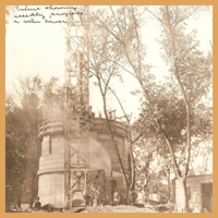 The Brainerd, MN water tower during construction.