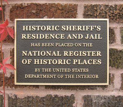 Plaque: Museum is on the National Register of Historic Places
